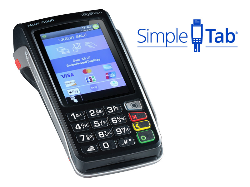 SimpleTab in use with various payment methods